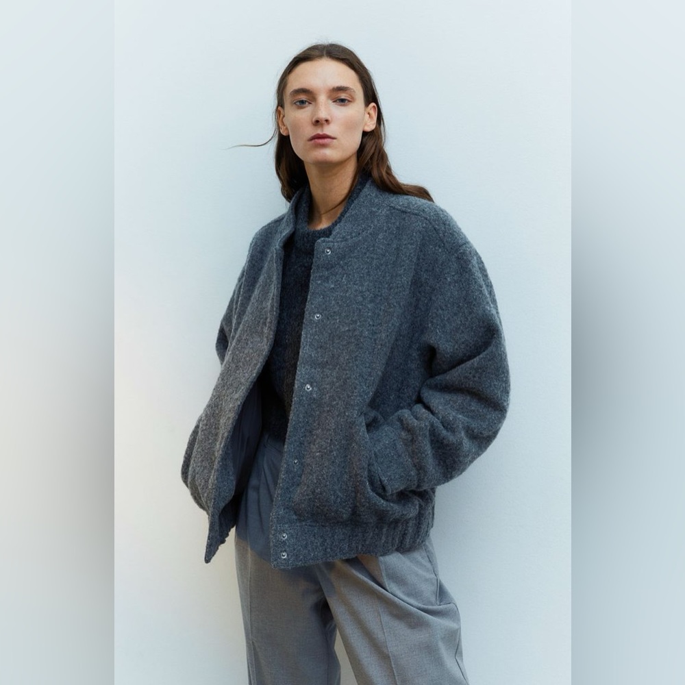 H&M Wool-blend Bomber Jacket